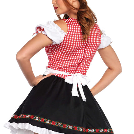 Rosso Nero Abito Dirndl Oktoberfest Ladies Leg Avenue