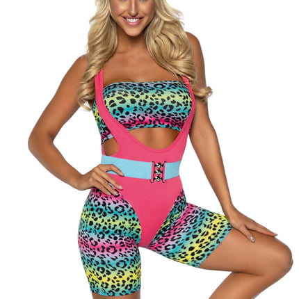 Costume da donna anni '80 neon Body Avenue