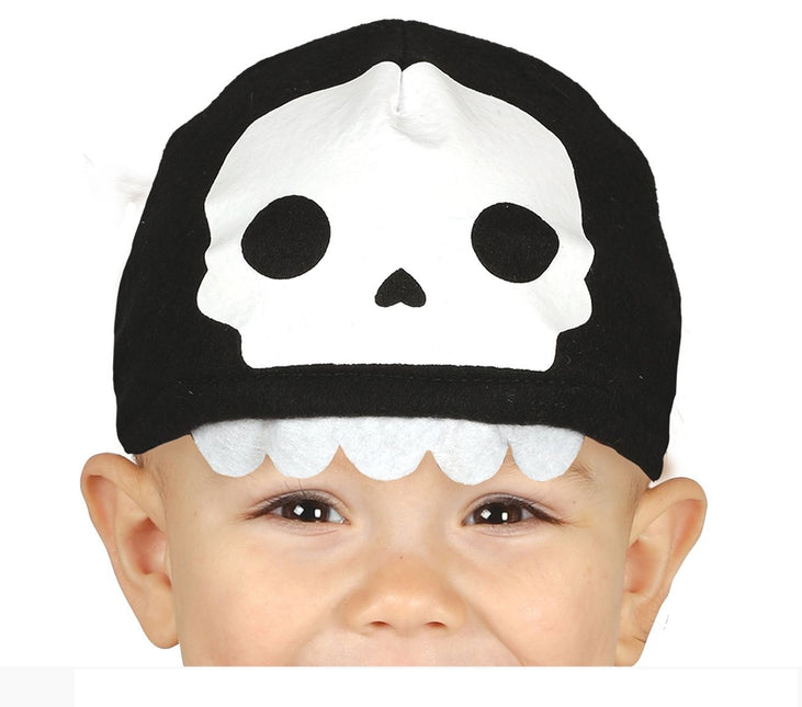 Costume di Halloween da scheletro per bambino bianco e nero