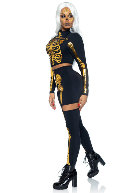 Costume di Halloween Donna Scheletro a Gamba