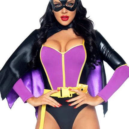 Costume da Batgirl Nero Viola Donna Body Avenue Gamba