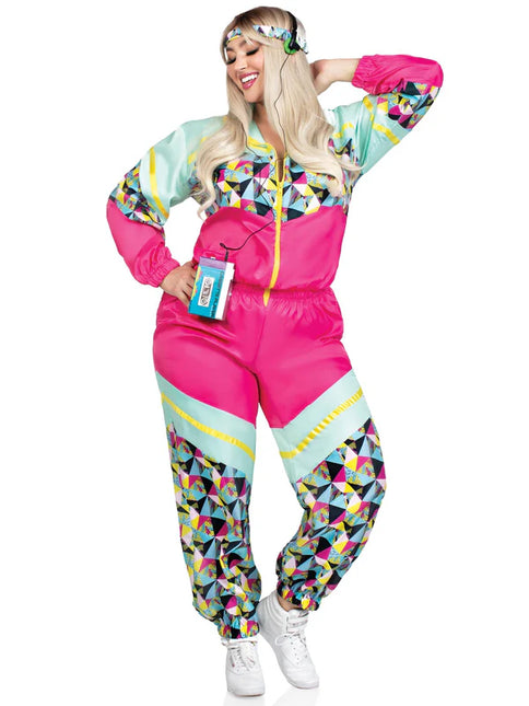 Neon 80S Tracksuit Error Donna Leg Avenue