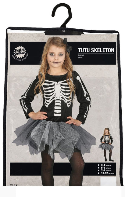 Costume di Halloween da scheletro per bambina