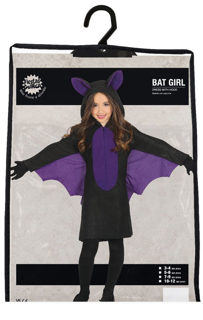 Costume di Halloween da pipistrello ragazza viola