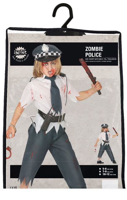 Costume da zombie della polizia per ragazzo