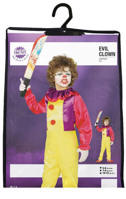 Costume da clown di Halloween per bambino