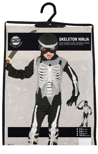 Costume da scheletro ninja bambino