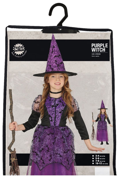 Costume da strega bambino viola