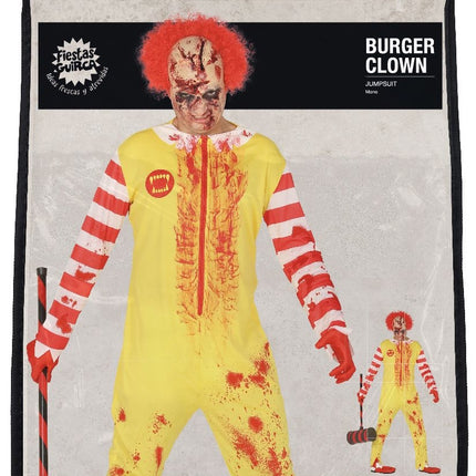 Costume di Halloween da clown zombie uomo L