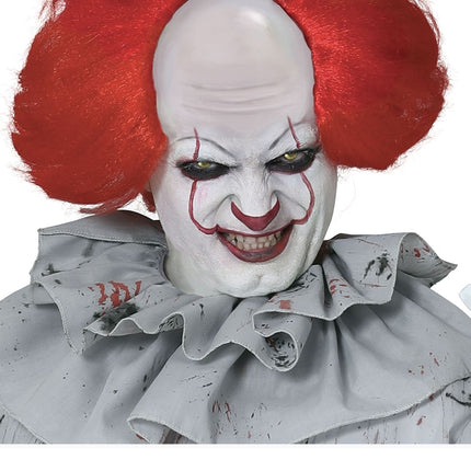 Costume da clown assassino Halloween Uomo Grigio