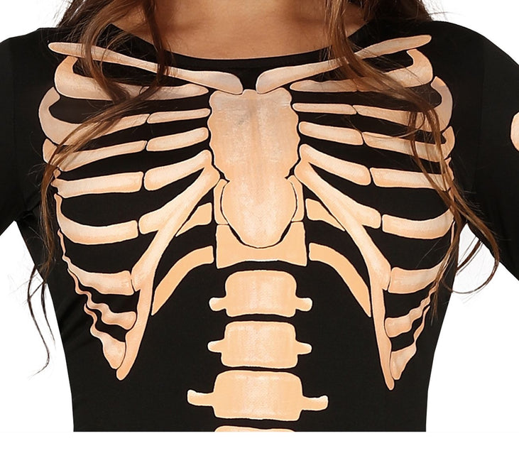 Tuta da donna con costume da scheletro per Halloween