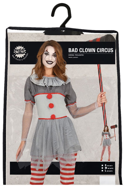 Costume da clown assassino per Halloween da donna