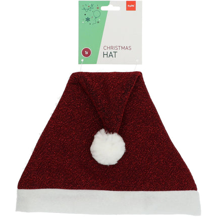 Cappello di Babbo Natale rosso glitterato