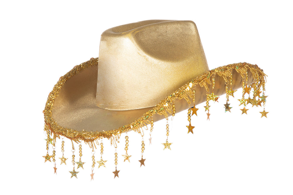 Cappello da cowboy con stelle a balze