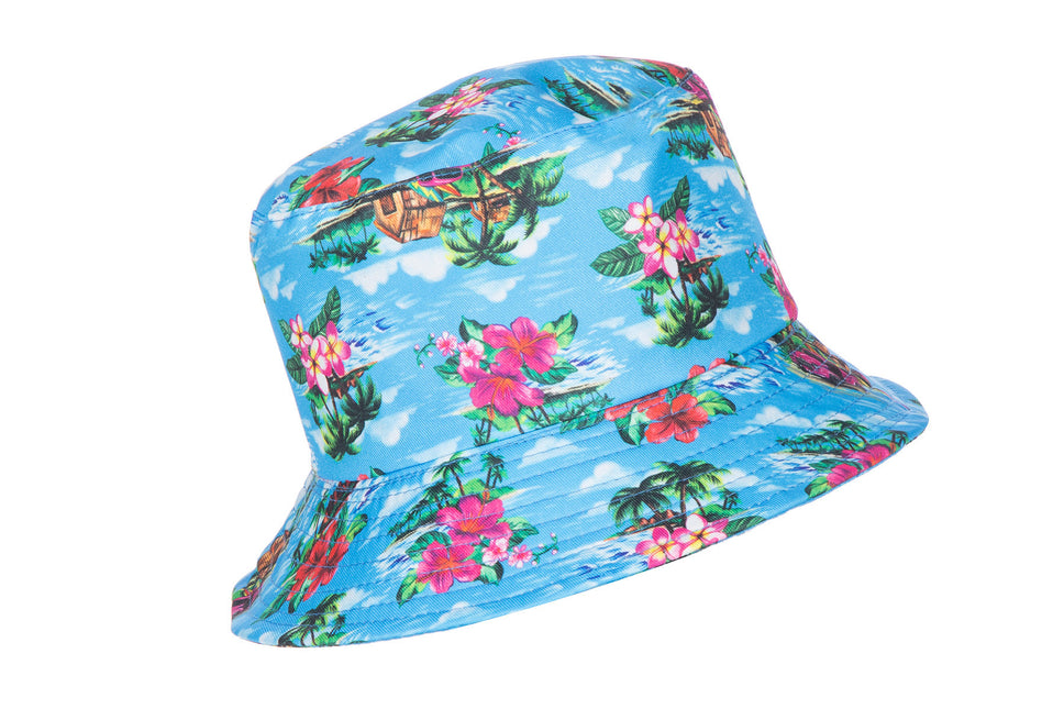 Cappello da pescatore Hawaii blu