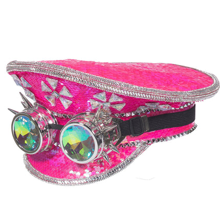 Occhiali Cap Burning Man rosa neon