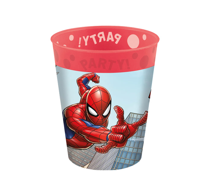 4 Bicchieri riutilizzabili per feste 250Ml - Spider-Man Crime Fighter