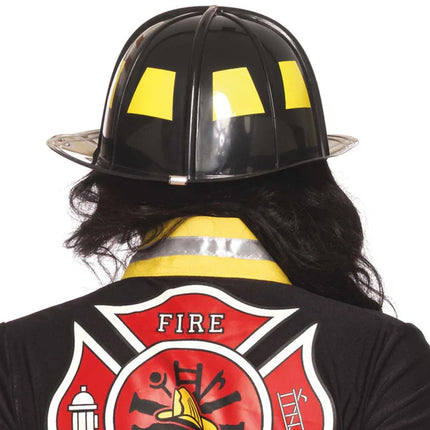 Casco da pompiere nero Fire Chief