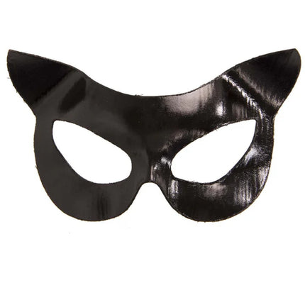 Maschera occhi di gatto in vinile nero