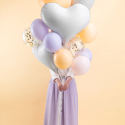 Palloncino in foil Cuore, 75x64,5 cm, bianco