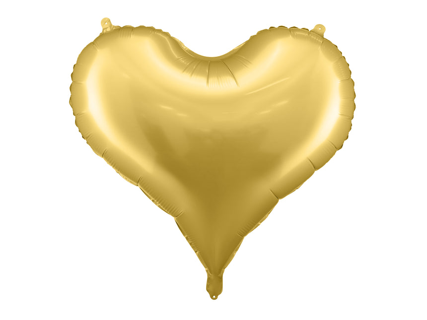 Palloncino in foil Cuore, 75x64,5 cm, oro