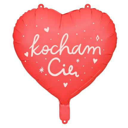 Palloncino in foil Cuore ''Kocham Cię'', 45 cm, misto