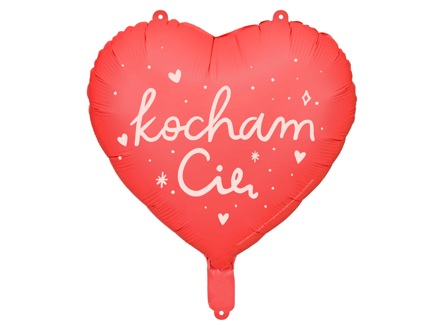 Palloncino in foil Cuore ''Kocham Cię'', 45 cm, misto