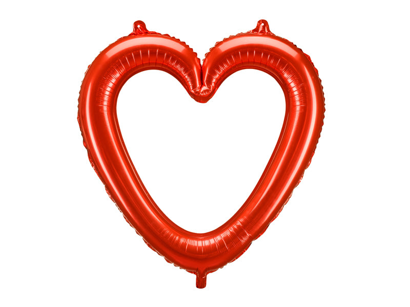 Palloncino in foil a forma di cuore, 86x83.5 cm, rosso