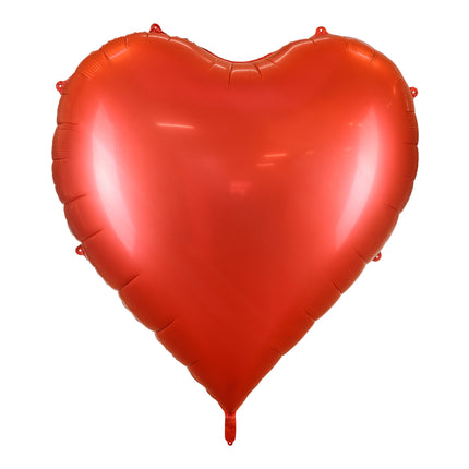 Pallone in foil XXL Cuore, 136x129 cm, rosso