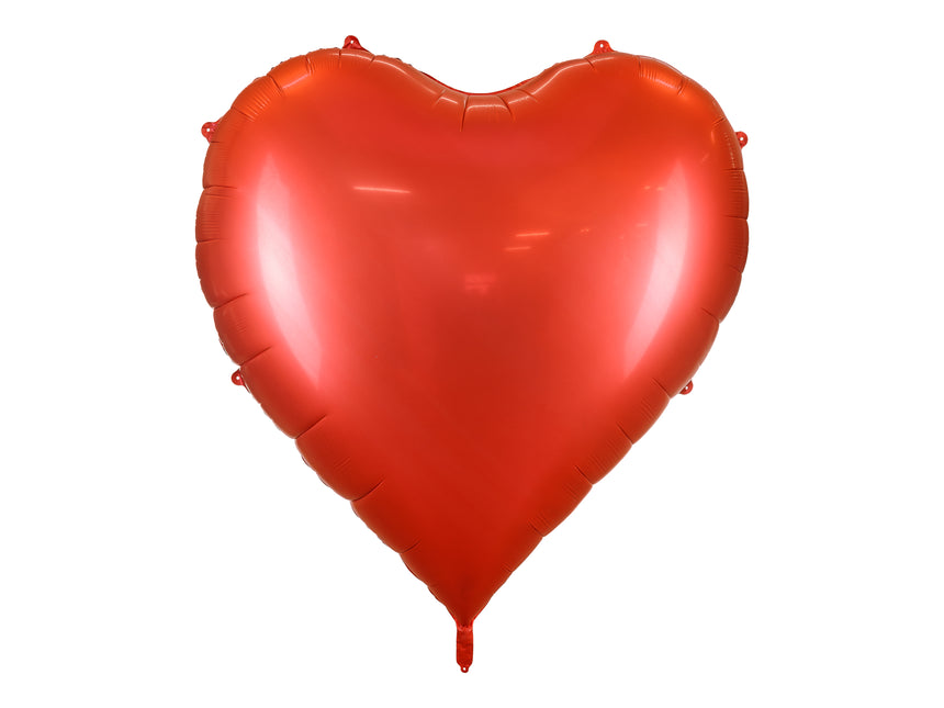 Pallone in foil XXL Cuore, 136x129 cm, rosso