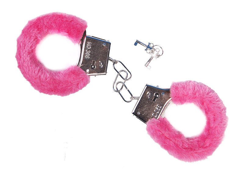 Manette rosa in peluche