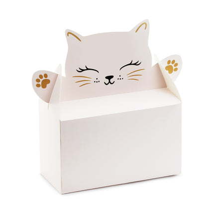 Scatole per torte decorative a forma di gatto (1 confezione / 6 pezzi).)