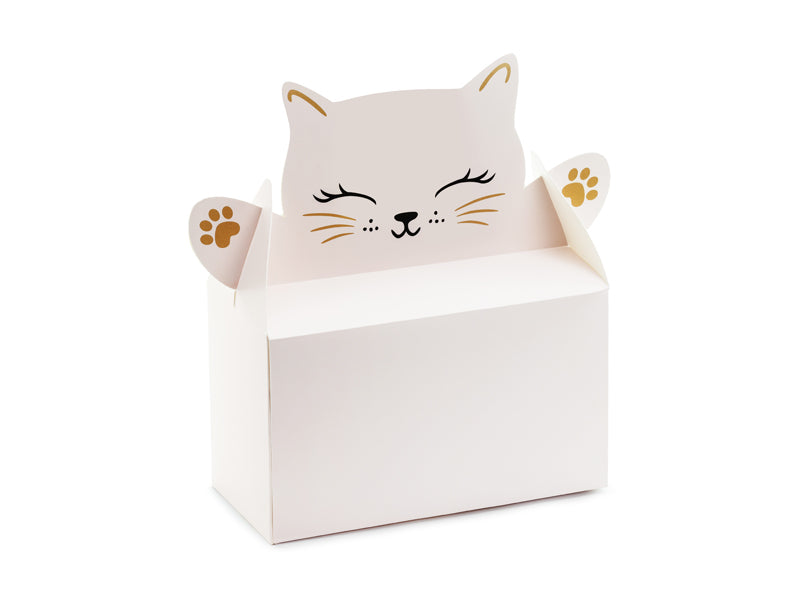 Scatole per torte decorative a forma di gatto (1 confezione / 6 pezzi).)