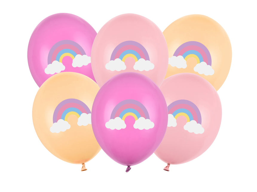 Palloncini 30 cm, Arcobaleno, Mix (1 pz. / 6 pz.)