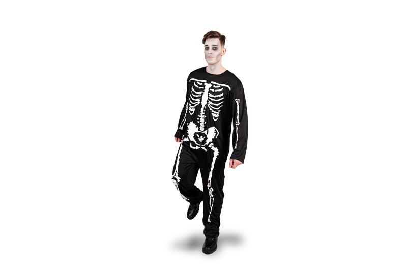 Costume di Halloween da scheletro per uomo