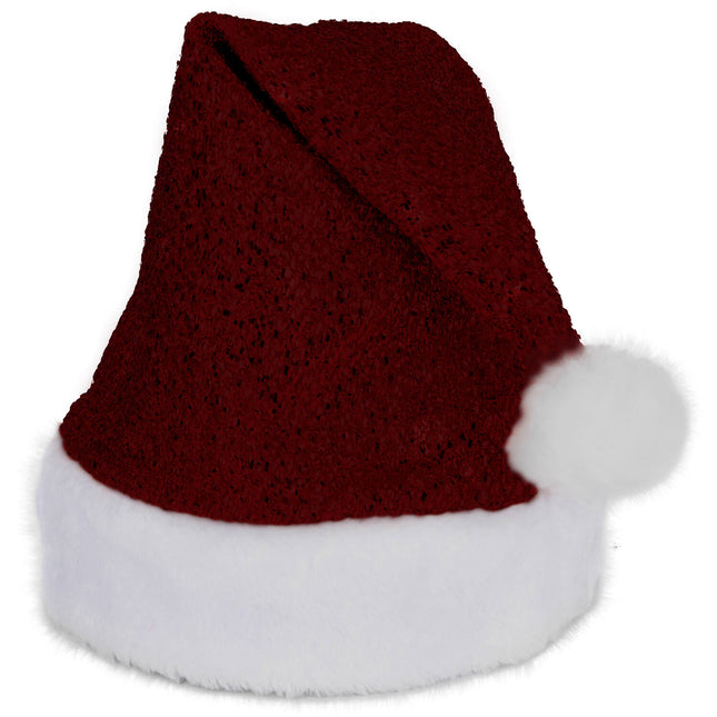 Cappello di Babbo Natale rosso glitterato