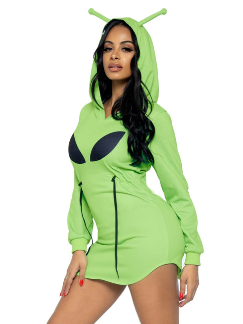 Alien Jurk Groen Dames Leg Avenue - Partywinkel - 714718558158