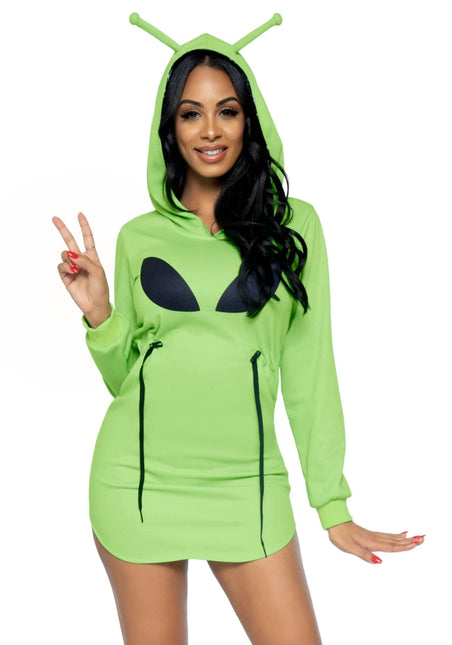 Alien Jurk Groen Dames Leg Avenue - Partywinkel - 714718558158