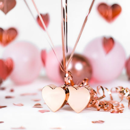 Balloon weight Hearts, rose gold - Partywinkel - 5904555020245