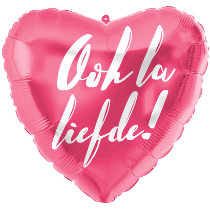 Palloncino in foil a forma di cuore "Ooh la Love! - 45 cm