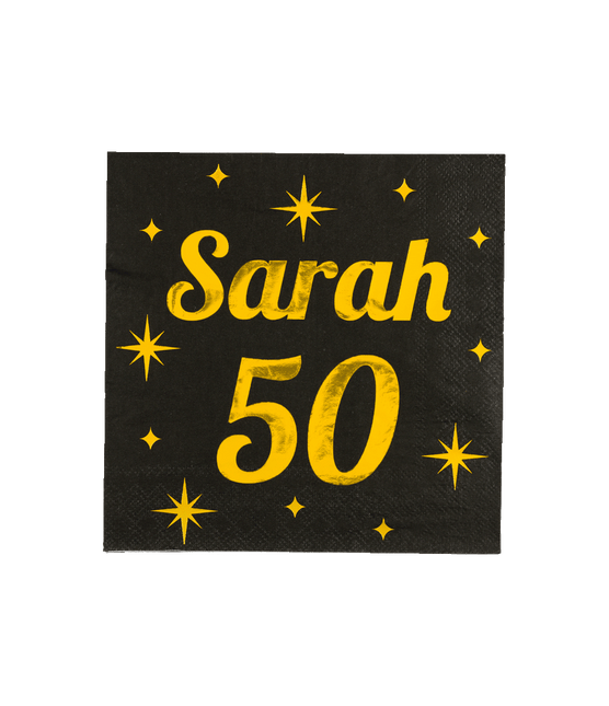 Sarah Tovaglioli Oro Nero 50 Anni 19cm 16pz