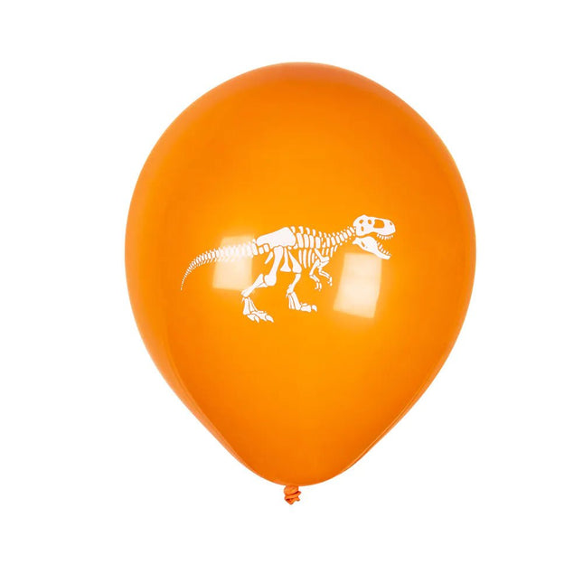 Dinosaurus Ballonnen Gekleurd 25cm 6st - Partywinkel - 8712026506054