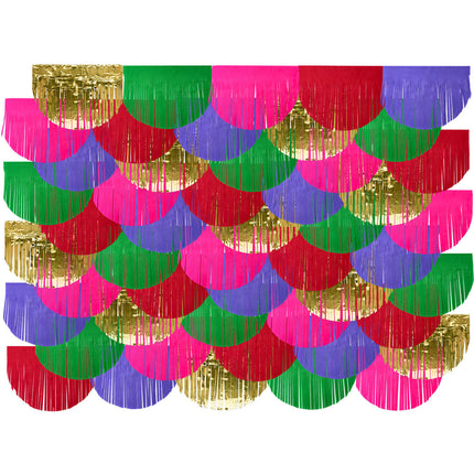 Fondale con frange per feste - Multicolore - 2 x 2 m