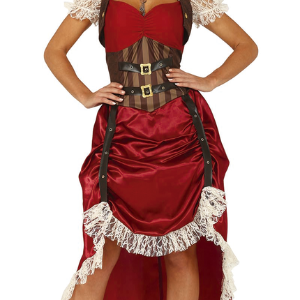 Costume Steampunk Donna Rosso