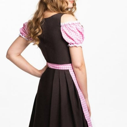 Abito Dirndl Oktoberfest Rosa Marrone