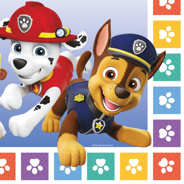 Tovaglioli di carta Paw Patrol 33 cm 16 pezzi