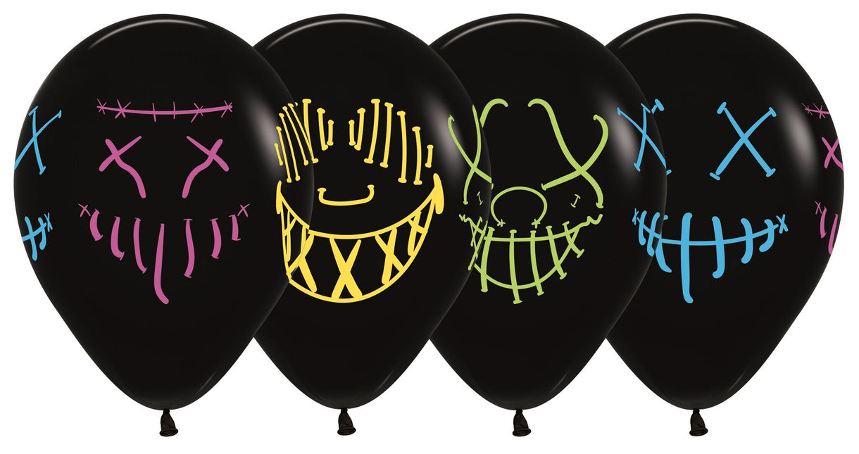 Palloncini Maschere Neon Ink Nero 30cm 25pz