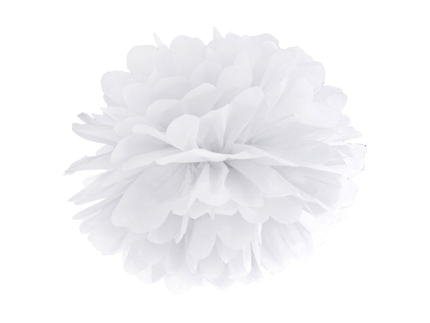 Pompon bianco 25 cm