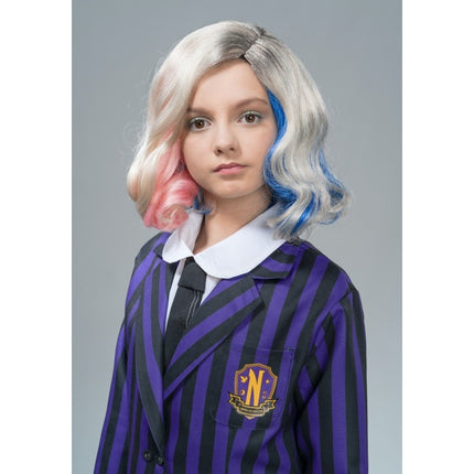 Costume Wednesday Uniforme scolastica nero/viola bambino