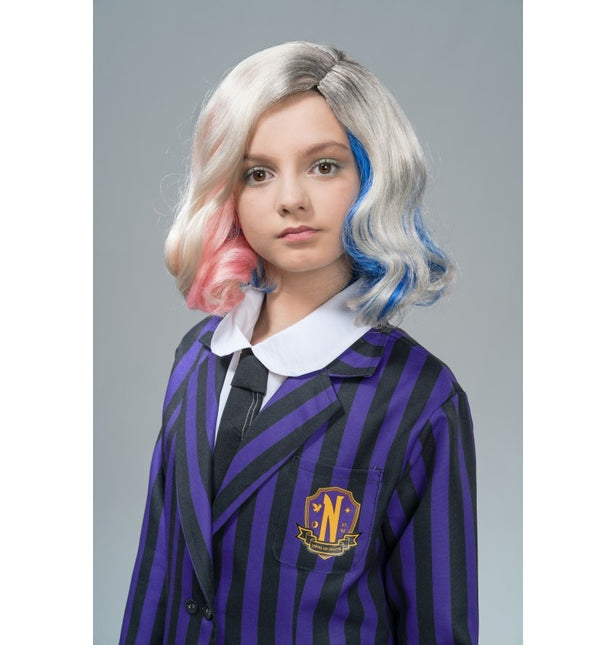 Costume Wednesday Uniforme scolastica nero/viola bambino